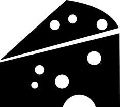 Portion Of Cheese Contour Svg Vector, Free Vectors File
